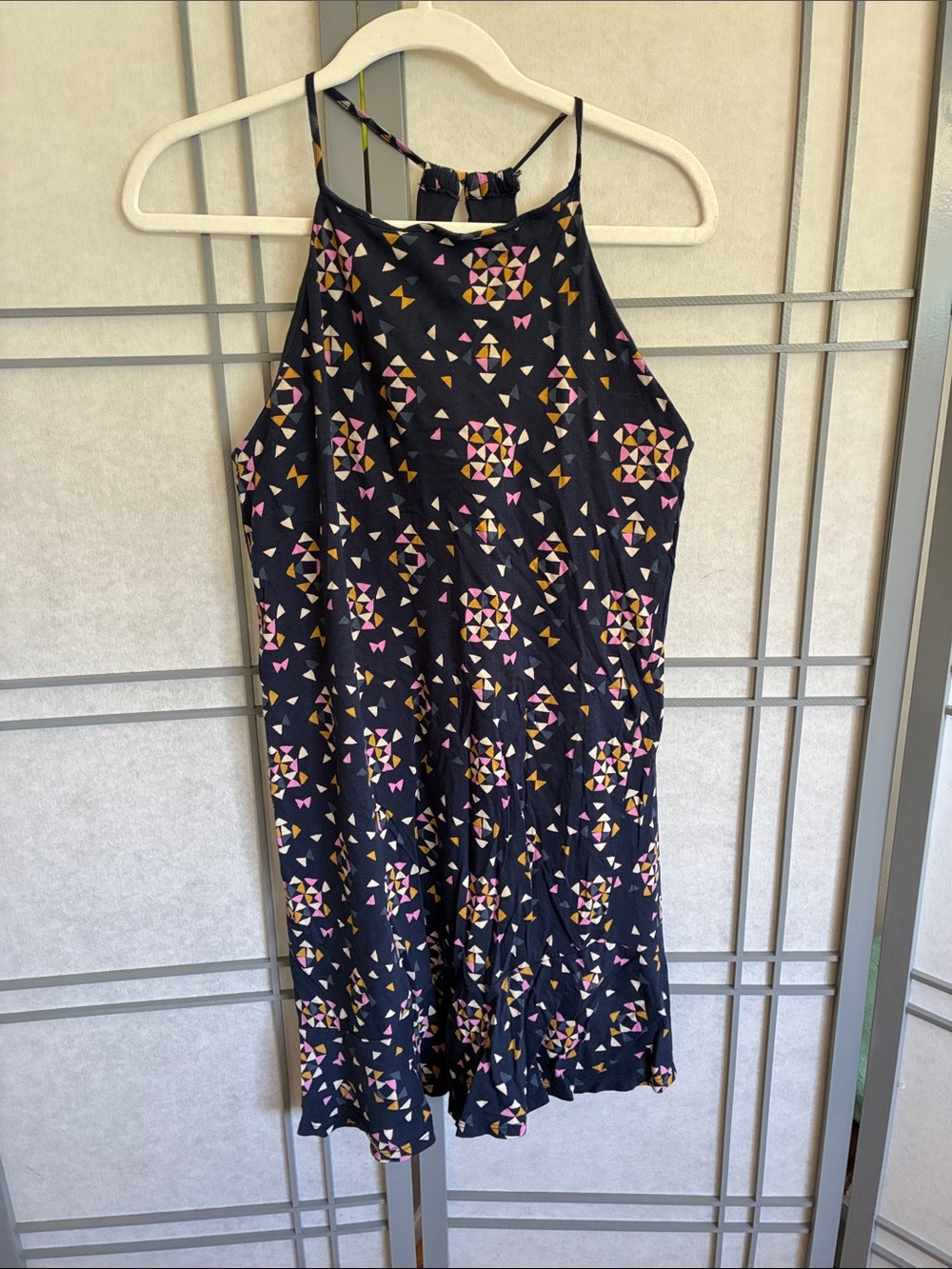 Patagonia Navy Geometric Print Halter Dress - Women's